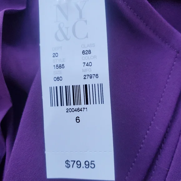 7th Avenue Design Studio Purple Blazer Women's Size 6 NWT - Picture 3 of 5